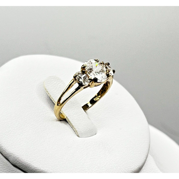 14k Yellow Gold CZ Band Eternity Ring Sz. 7.5 2.64G - Picture 10 of 10